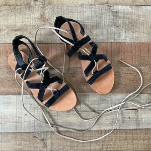 Free People Lace Up Flat Gladiator Sandals